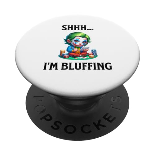 Psst, ich bluffe Poker Lustig PopSockets Klebender PopGrip von Poker Tees