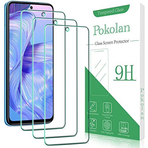 Pokolan 3 Stück Schutzfolie für Xiaomi Redmi 10, Frei von Kratzern, 9H Härte, HD Displayschutzfolie, 0.33mm Ultra-klar, Blasenfrei, Ultrabeständig von Pokolan