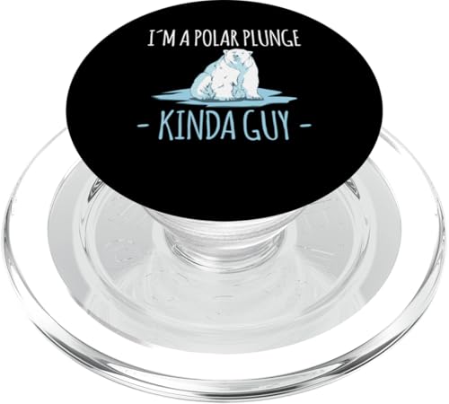 Im A Polar Plunge Kinda Guy Ice Bear PopSockets PopGrip für MagSafe von Polar Plunge Season Design Idea