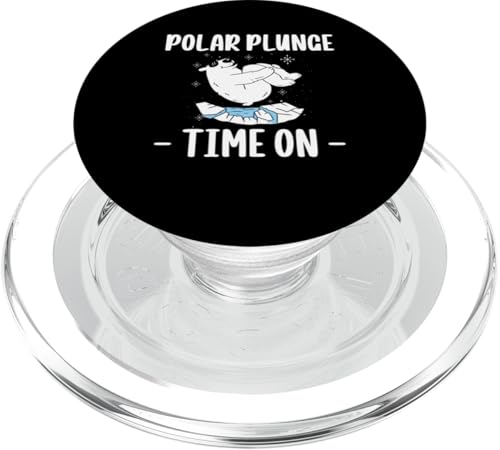 Polar Plunge Ice Bear Time On PopSockets PopGrip für MagSafe von Polar Plunge Season Design Idea