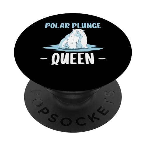 Polar Plunge Queen Ice Bear PopSockets Klebender PopGrip von Polar Plunge Season Design Idea