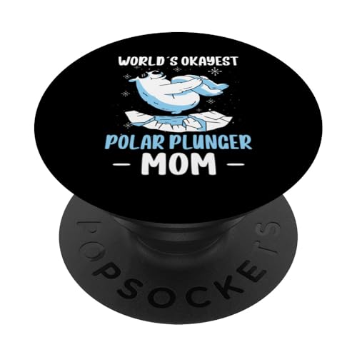 Worlds Okayest Polar Plunger Ice Bear Mom PopSockets Klebender PopGrip von Polar Plunge Season Design Idea