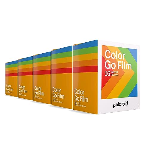 Polaroid Go Color Film - 80 Fotos - 5 Doppelpackungen Großpackung Film (6205) - Nur kompatibel mit Polaroid Go Kamera von Polaroid