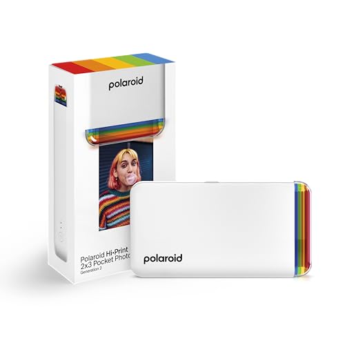 Polaroid Hi-Print - 2nd Generation - Bluetooth-verbundener 2x3 Pocket Photo- und Dye-Sub-Drucker - Weiß von Polaroid