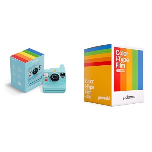 Polaroid - Now+ Gen3 - Instant Camera with Bluetooth Connection + Color Film (40 Filme) - Arctic Blue von Polaroid