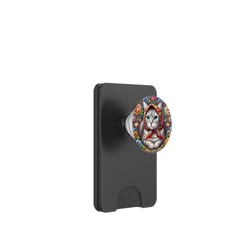 Babuschka Katze Polen Polska Floral Polnische Volkskunst PopSockets PopWallet für MagSafe von Polish Folk Florals