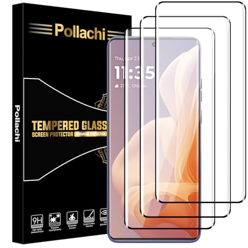 Pollachi [3 Stück Schutzfolie für Motorola Moto G85/Moto Edge 50 Fusion/50 Neo Panzerglas 3D 9H Härte,Anti-Kratzen,Anti Fingerabdruck,Anti-Bläschen,HD Klar,3 Stück Displayschutzfolie von Pollachi