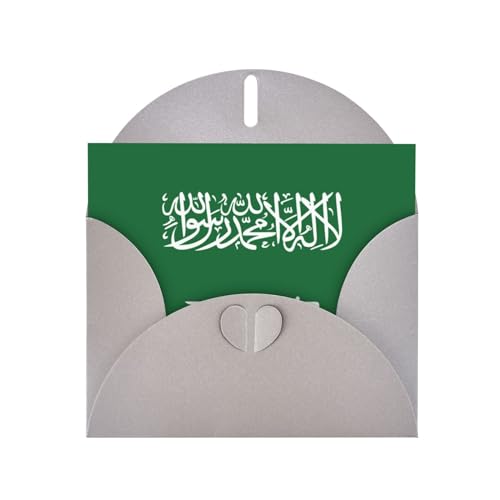 PoltEdaro Grußkarten mit saudi-arabischer Flagge für Geburtstag, Hochzeit, Party-Einladungen, verschiedene Designs, für Männer und Frauen, Grau von PoltEdaro