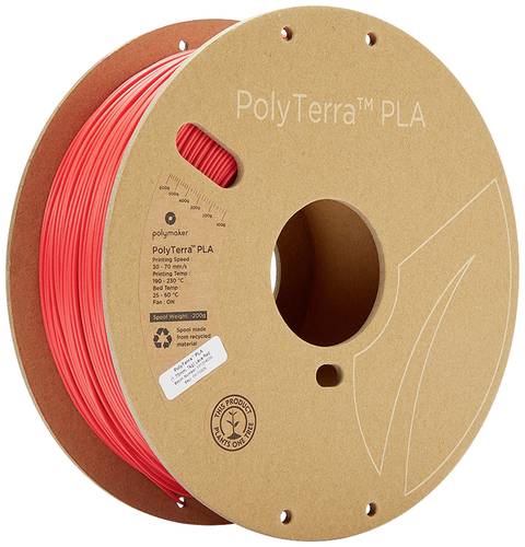 Polymaker 70826 PolyTerra PLA Filament PLA geringerer Kunststoffgehalt, wasserlöslich 1.75mm 1000g von Polymaker