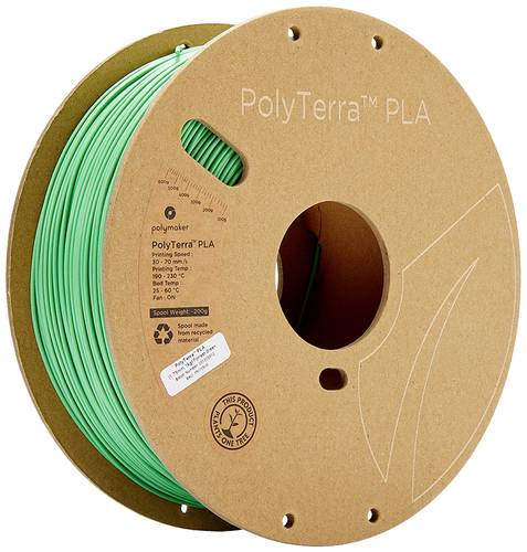 Polymaker 70846 PolyTerra PLA Filament PLA geringerer Kunststoffgehalt 1.75mm 1000g Grün (matt) 1St. von Polymaker