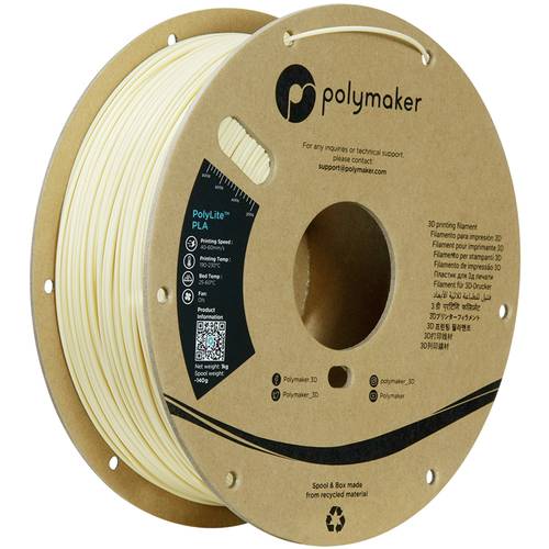 Polymaker PA02056 Filament PLA hohe Steifigkeit, hohe Zugfestigkeit 1.75mm 1000g Cream PolyLite™ 1 von Polymaker