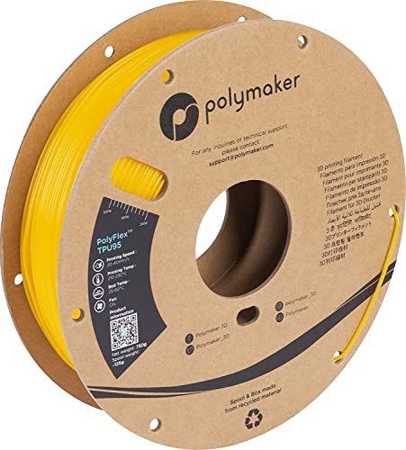 Polymaker PD01010 PolyFlex TPU-95A Filament TPU flexibel 2.85mm 750g Gelb 1St. von Polymaker