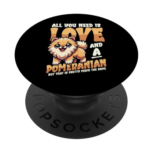 Pommersche Hunderasse Pommern PopSockets Klebender PopGrip von Pomeranian Dog Lover Designs