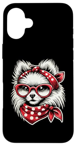 Hülle für iPhone 16 Plus Pomeranian Bandana Sonnenbrille Pomeranians Pom Dog von Pomeranians Dog Pomeranian Lover Gifts