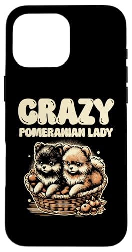 Hülle für iPhone 16 Pro Max Crazy Pomeranian Lady Pommeranians Pom Dog von Pomeranians Dog Pomeranian Lover Gifts