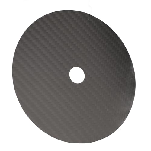 CD-Stimmmatte aus Kohlefaser, 0,2 Mm Dick, Vibrationsabsorption, Hohe Wiedergabetreue, Klarer Klang, Geeignet für Verschiedene CD-Player, mit Mittellochdurchmesser 12 Mm, (Black) von Pongnas