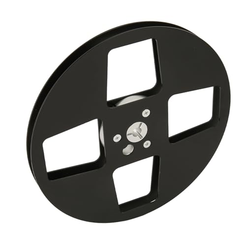 Offene Spulen-Aufwickelspule, 4 Löcher, 1/4 7 Zoll, Leere Spule, Hochfestes Öffnungsmaschinenteil für Reel-to-Reel-Kassettenspieler (BLACK) von Pongnas