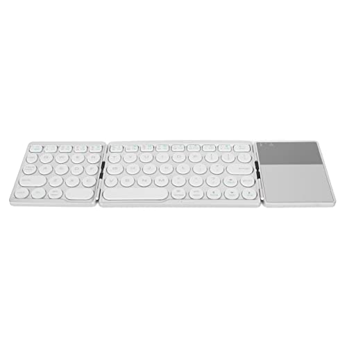 Pongnas Klapptastatur, Universelle ABS-Rundtasten, Touchpad, Faltbare -Tastatur, 140 MAh, für die Arbeit (Silver) von Pongnas