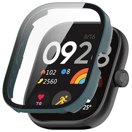 Poo4kark Kompatibel mit Redmi Watch 5 Smartwatch PC + Bildschirmabdeckung gehärtetem Glas Integriertes Design (D, 5X5CM) von Poo4kark