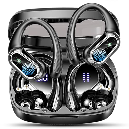 Bluetooth Kopfhörer, Kopfhörer Kabellos Bluetooth 5.3 In Ear Kopfhörer mit 4 ENC Noise Cancelling Mic, Kabellose Kopfhörer 40Std, Tiefer Bass Earbuds, IP7 Wasserdicht Ohrhörer/Tragbares Design von Poounur