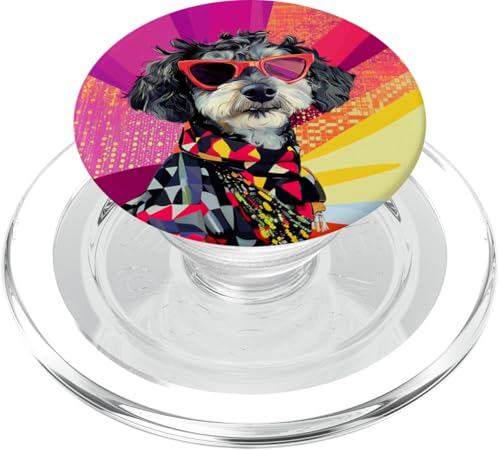 Aussiedoodle Hundemode, niedlich, bunt, Pop-Art PopSockets PopGrip für MagSafe von PopCoolArtsy2028