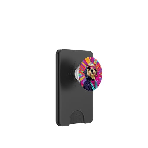 Briard Dog Fashion, niedliche, farbenfrohe Pop-Art PopSockets PopWallet für MagSafe von PopCoolArtsy2028