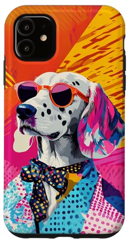 Hülle für iPhone 11 Englische Setter-Hundemode, niedliche, farbenfrohe Pop-Art von PopCoolArtsy2028