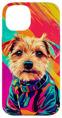 Hülle für iPhone 14 Norfolk Terrier Hund Fashion Cute Colorful Pop Art von PopCoolArtsy2028