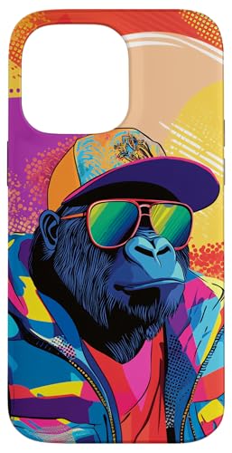 Hülle für iPhone 14 Pro Max Süße farbenfrohe Pop-Art von Gorilla Fashion von PopCoolArtsy2028