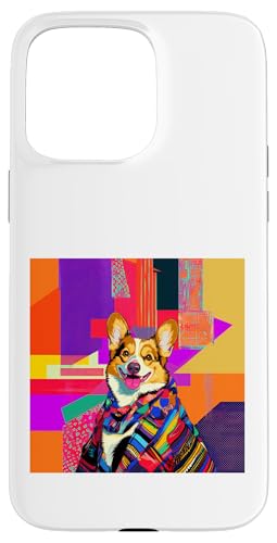 Hülle für iPhone 15 Pro Max Corgi Hundemode, niedliche, farbenfrohe Pop-Art von PopCoolArtsy2028