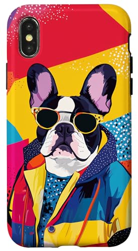 Hülle für iPhone X/XS Französische Bulldogge, modisch, niedlich, bunt, Pop-Art von PopCoolArtsy2028