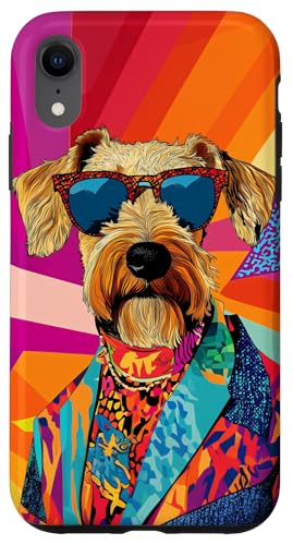 Hülle für iPhone XR Airedale Terrier Hundemode, niedliche, farbenfrohe Pop-Art von PopCoolArtsy2028