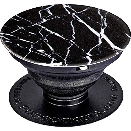 PopSockets Ausziehbarer Sockel und Griff für Smartphone/Tablet Schwarz Marble von PopSockets