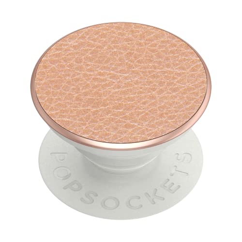 PopSockets Gepflastert Vegan Leder Roségold Abnehmbarer Griff mit Ständerfunktion Premium von PopSockets