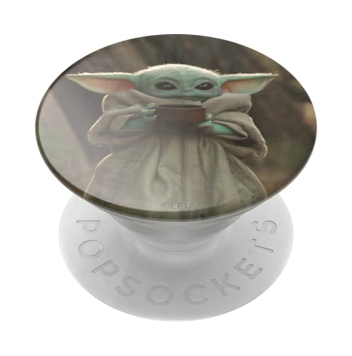 PopSockets PopGrip - Ausziehbarer Sockel und Griff für Smartphones und Tablets mit einem Austauschbarem Top - The Child (Baby Yoda) von PopSockets