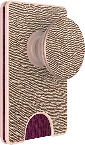 PopSockets PopWallet+: Removable & Repositionable Wallet with PopGrip - Saffiano Rose Gold von PopSockets