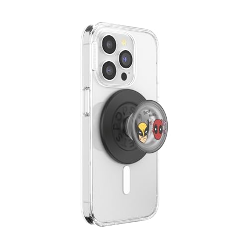 ​​​​​​​​​​​​PopSockets runder Telefongriff kompatibel mit MagSafe, Adapterring im Lieferumfang enthalten, Telefonhalter, kabelloses Laden kompatibel, Deadpool x Wolverine - Best Bubs von PopSockets