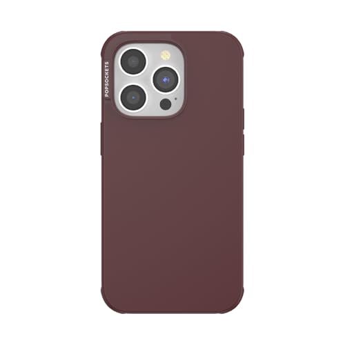 PopSockets iPhone 14 Pro Hülle mit MagSafe, Handyhülle für iPhone 14 Pro, Grip separat erhältlich, kabellos aufladbar - Oxblood von PopSockets