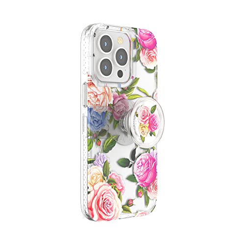 PopSockets iPhone 13 Pro Hülle mit Handygriff und Slide, Handyhülle für iPhone 13 Pro - Vintage Floral von PopSockets