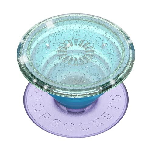 PopSockets: PopGrip - Ausziehbarer Sockel und Griff mit einem Austauschbarem Top für Smartphones und Tablets - Translucent Glitter Mint von PopSockets