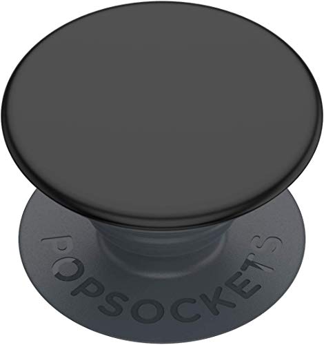 PopSockets: PopGrip Basic - Ausziehbarer Sockel und Griff für Smartphones und Tablets [Top Nicht Austauschbar] - Schwarz von PopSockets