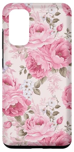 Hülle für Galaxy S20 Zartes rosa Blumenmuster auf weißem Hintergrund von PopTrend Designs