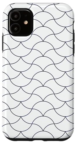 Hülle für iPhone 11 Minimalistisches marokkanisches Wellendesign in Blau und Weiß von PopTrend Designs