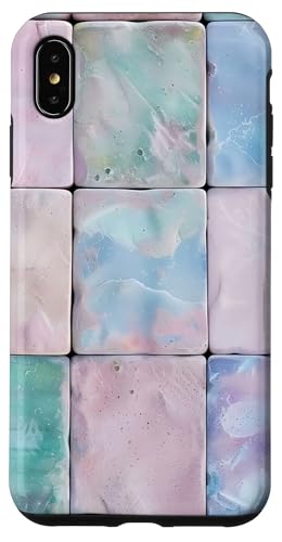 Hülle für iPhone XS Max Weiche Pastell-Aquarellfliesen-Quadrate von PopTrend Designs