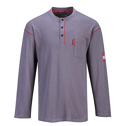 Crew Neck Button T-Shirt Color: Grey Talla: 3 XL von Portwest