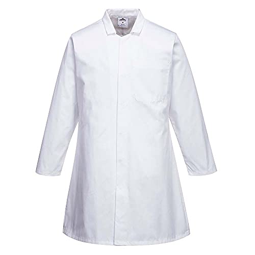 Mens Food Coat One Pocket Color: White Talla: 4XL von Portwest