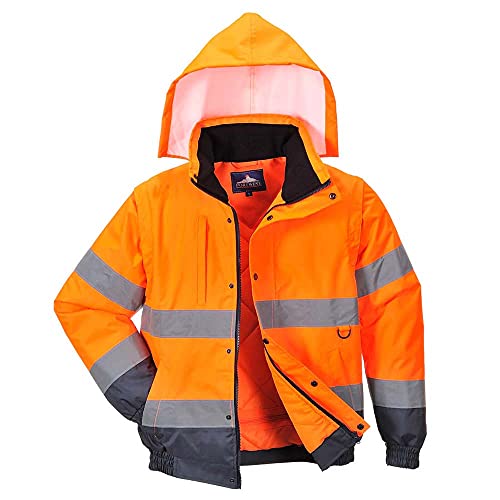 Portwest 2-in-1-Sicherheitsjacke. Farbe: Orange/Marineblau, Größe: XXL, C468ORRXXL von Portwest