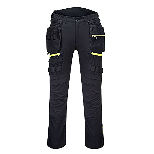 Portwest DX4 Bundhose mit abnehmbaren Holstertaschen, Größe: 33, Farbe: Schwarz, DX440BKR33 von Portwest