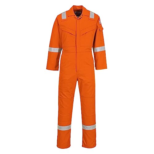 Portwest Flammhemmender, antistatischer Overall 350 g, Größe: L, Farbe: Orange, FR50ORRL von Portwest