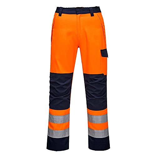 Portwest Modaflame RIS Hose, X-Large, Orange/Marineblau, 1 von Portwest